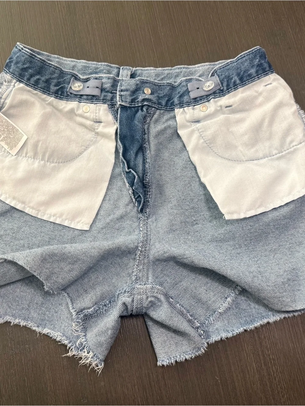 Old Navy Girls Light Blue Denim Shorts with Daisy Studs